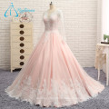 A-line China Supplier Lace Illusion Bodice Robe de mariée Vente